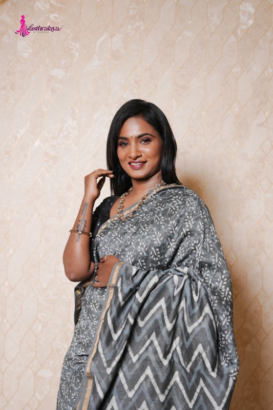 Chanderi silk saree