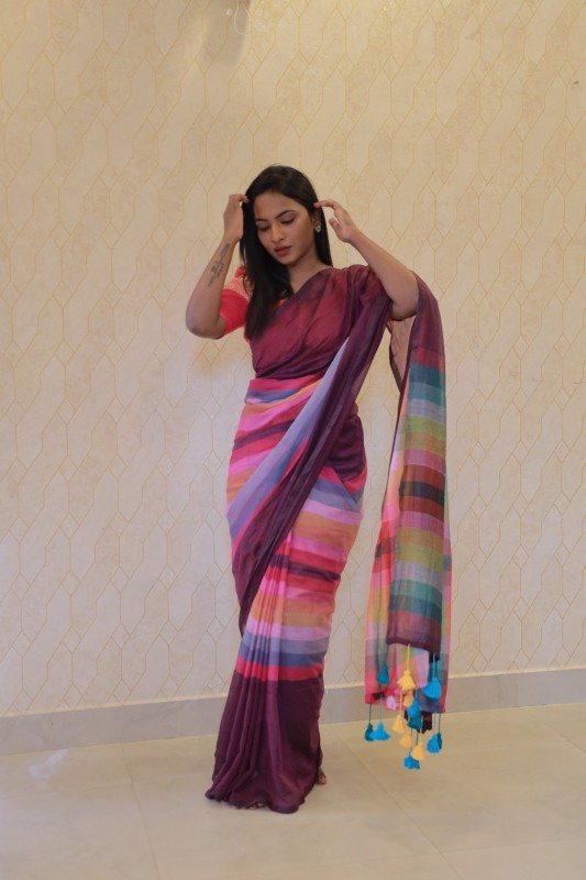 Wine Rainbow Mul Cotton